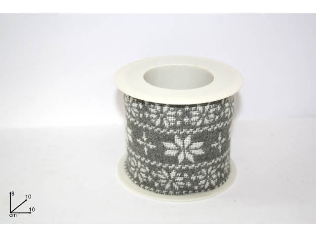 Nastro lana 7.5cmx1.5mtgrigio gi006176a