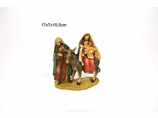 Nativita' con asinello 15,5x7x15cm