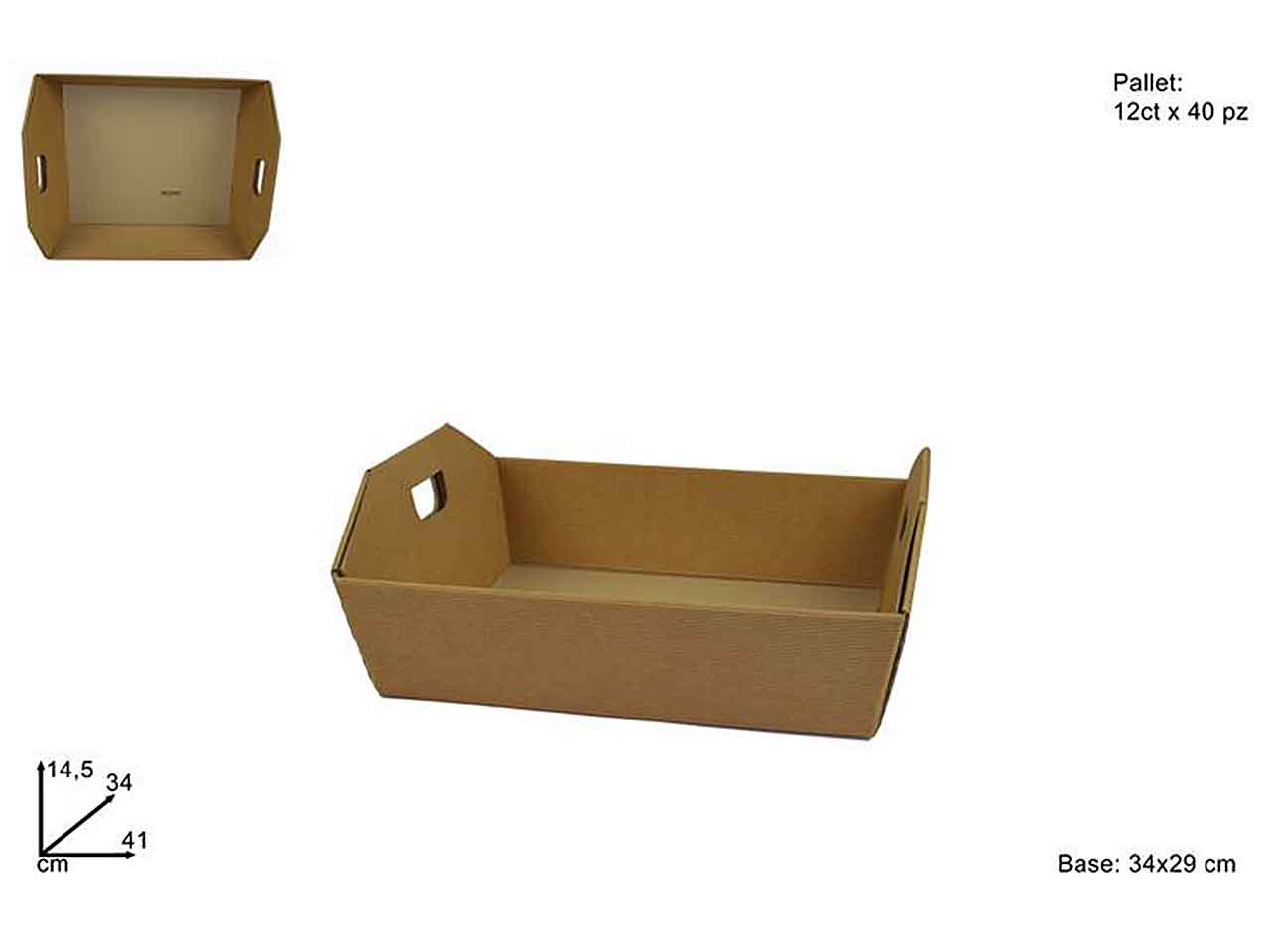 Cesta cartone 37x29cm avana