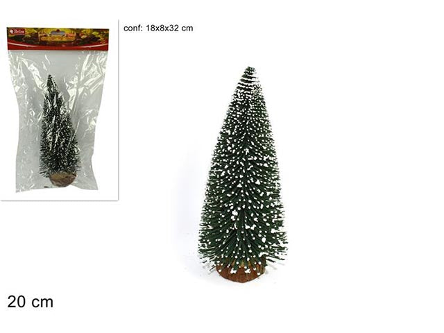 Albero abete innevato verde scuro 20cm