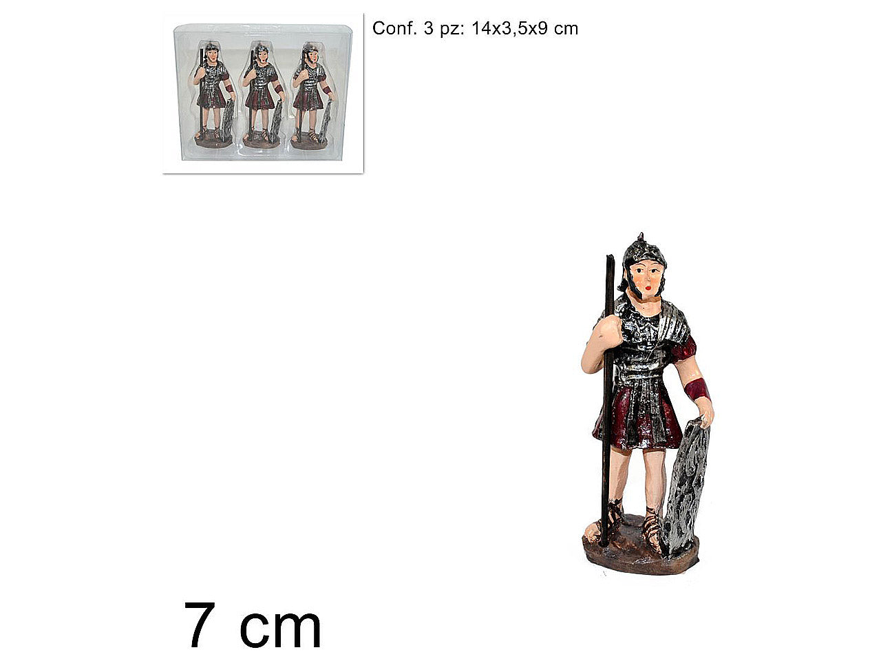 Soldatini 7cm 3 pezzi ca009304