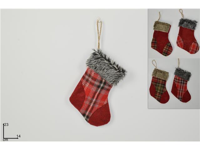 Calza befana scozzese 23cm mo001085