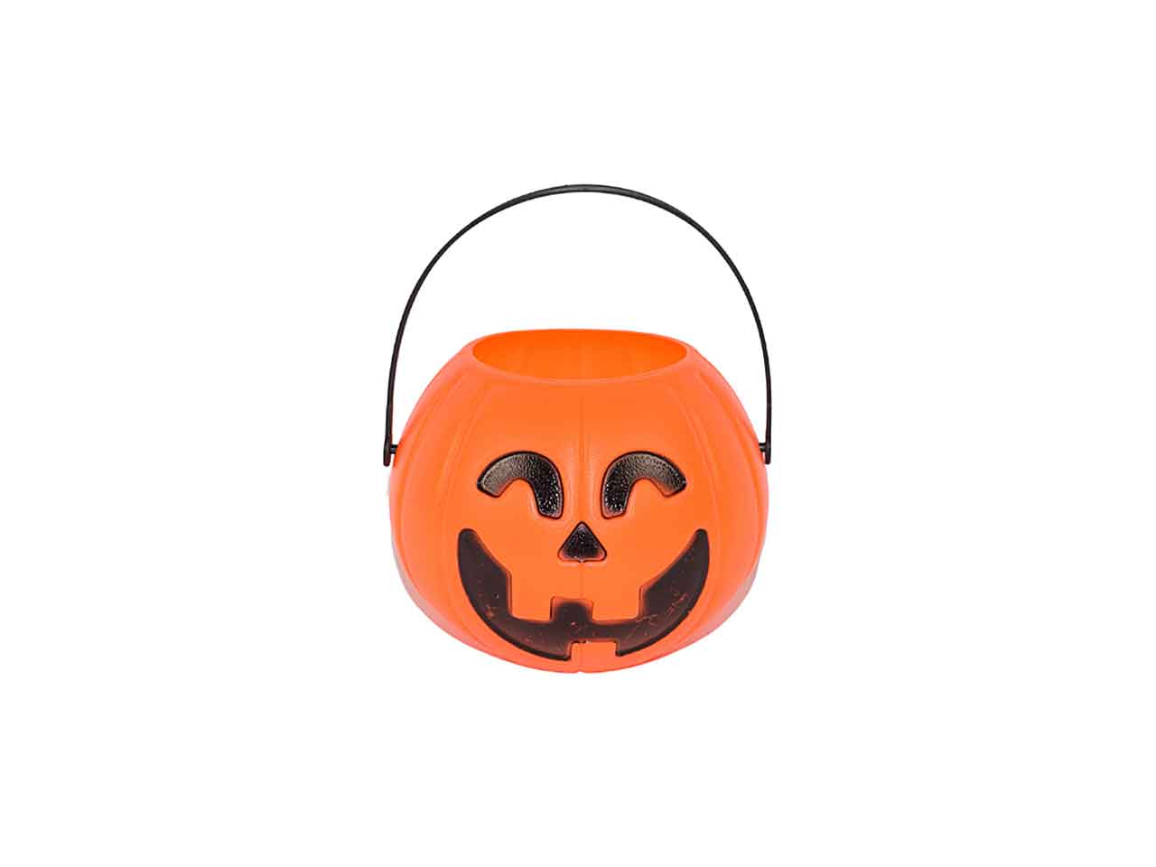 Secchiello zucca halloween in plastica 9cm