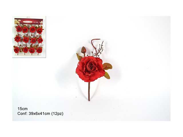 Rametto rosso chiudipacco 15cm
