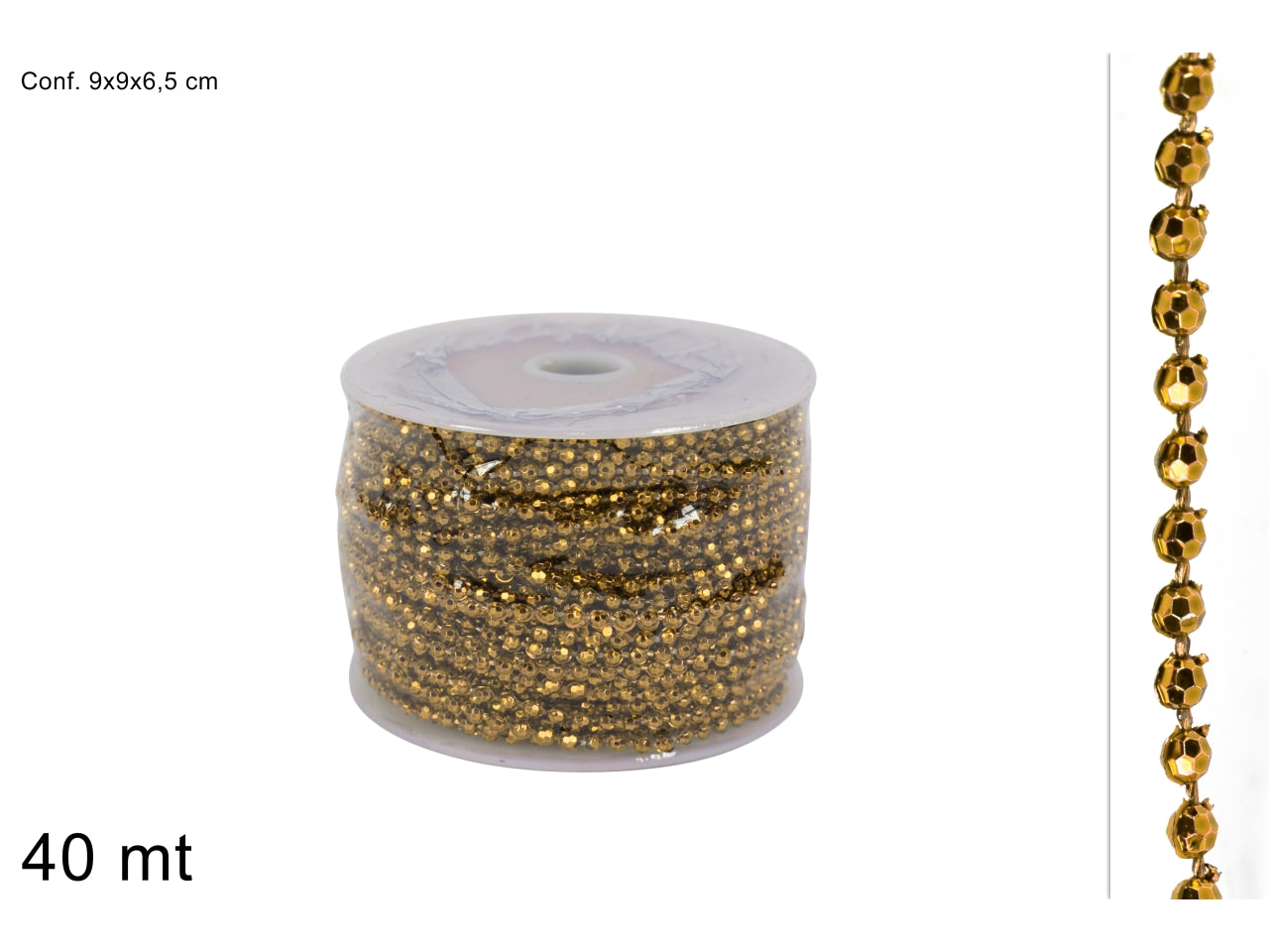 Filo di perline 40mt oro