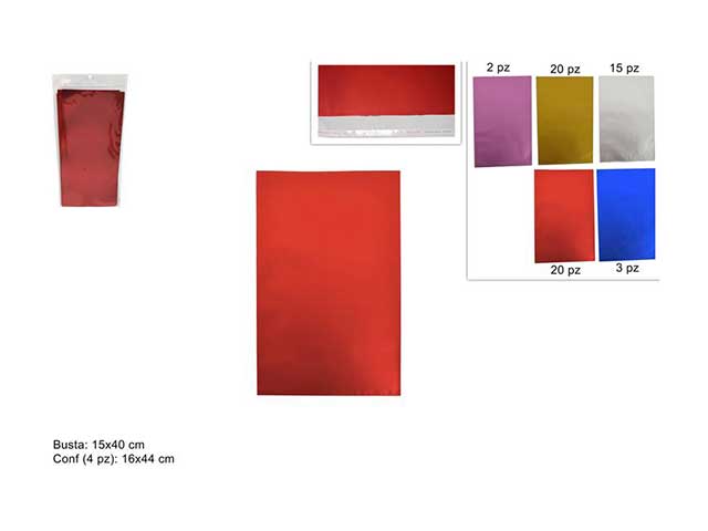 Busta satinata 15x40cm 4 pezzi pa000335c