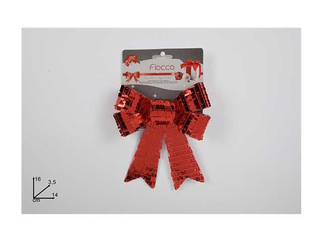 Fiocco 14x16cm paillinea lam.rosse mn000736