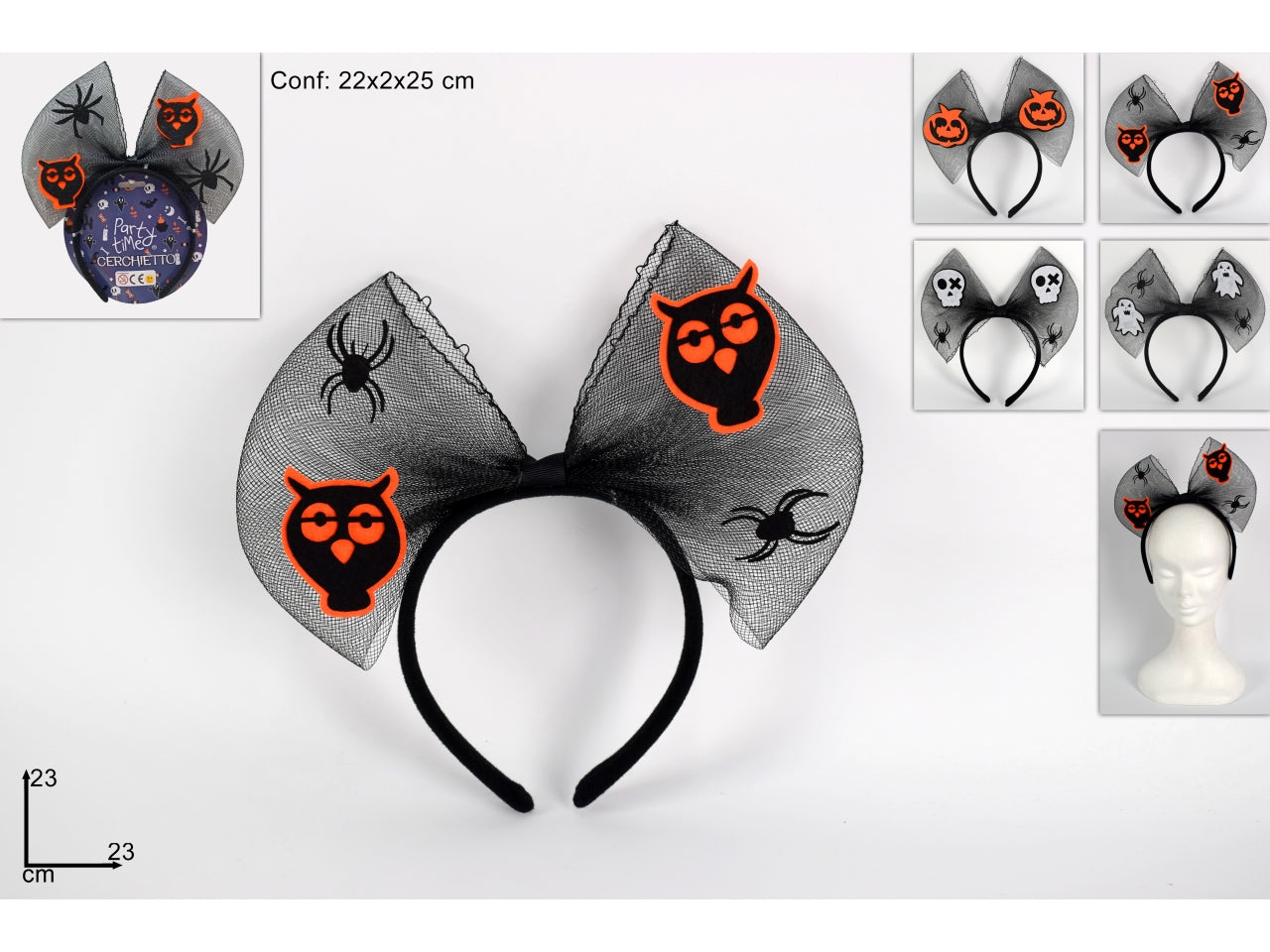 Cerchietto halloween con velo