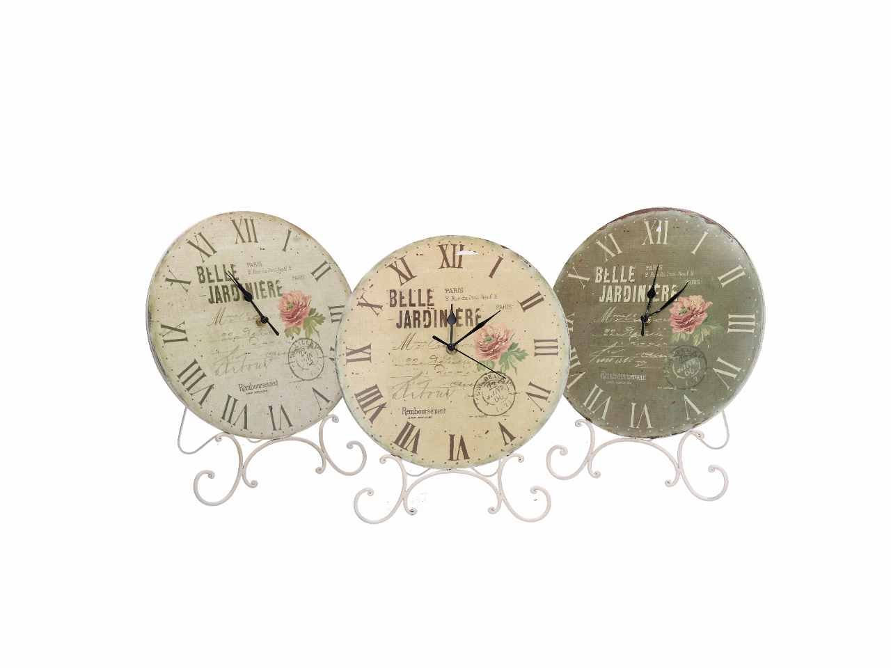 Orologio con base 3 assortiti cm28h34cm