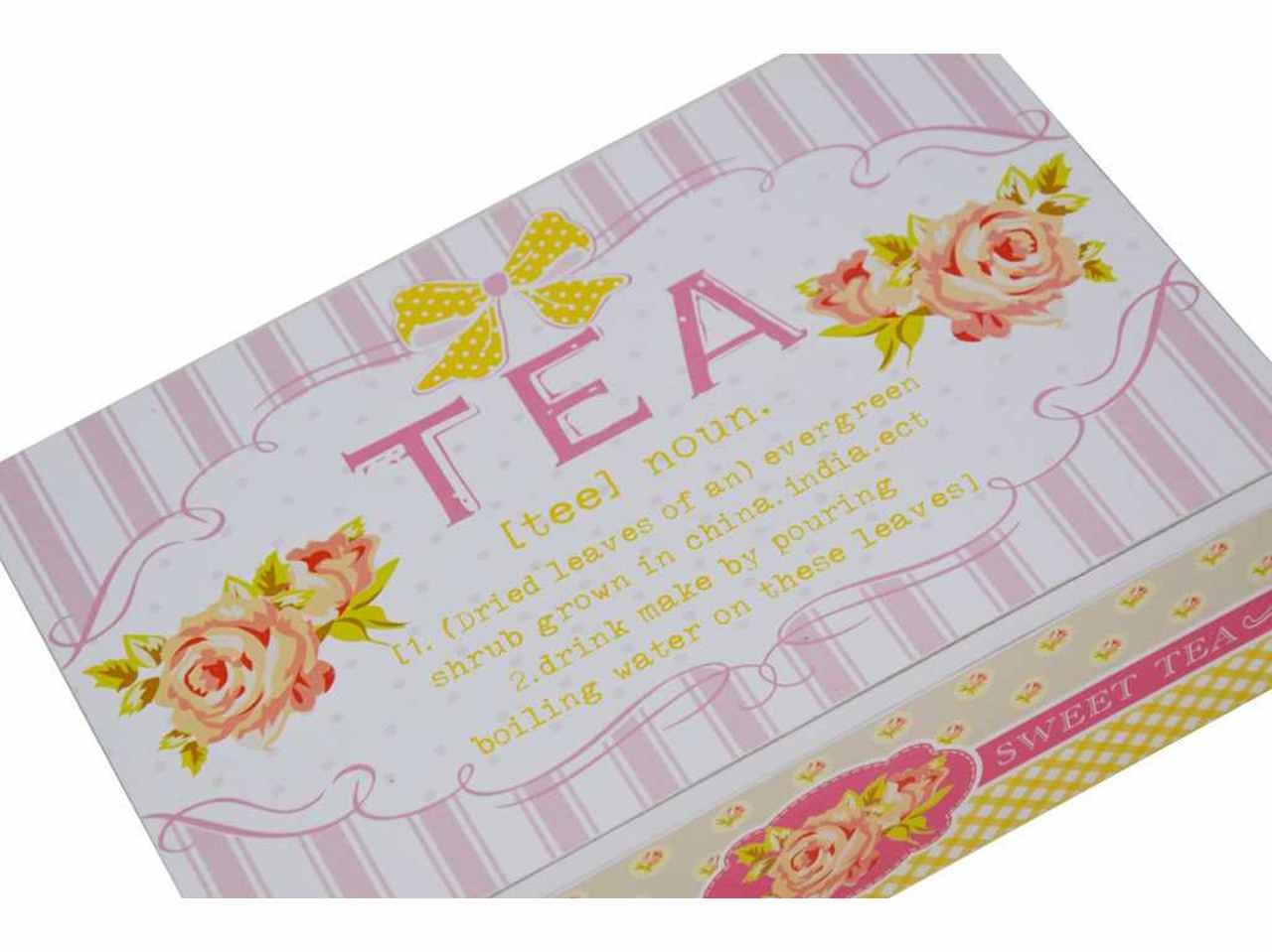 Scatola porta the rettangolare sweet tea cm24x16xh7