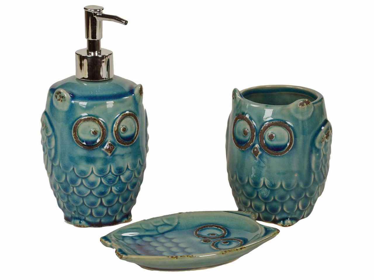 Set bagno gufo blu
