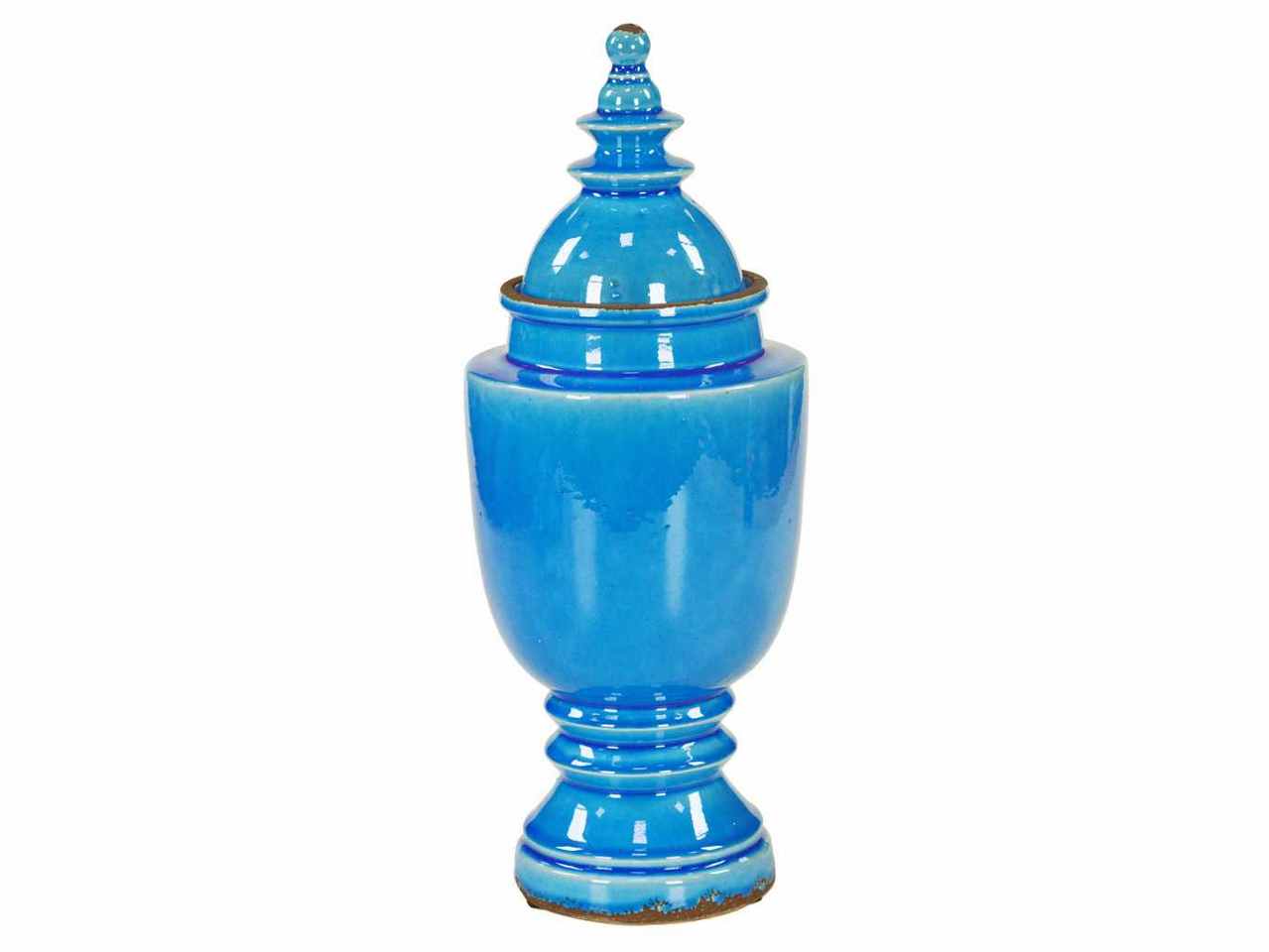 Vaso azzurro c/cop.18x46 9121580000