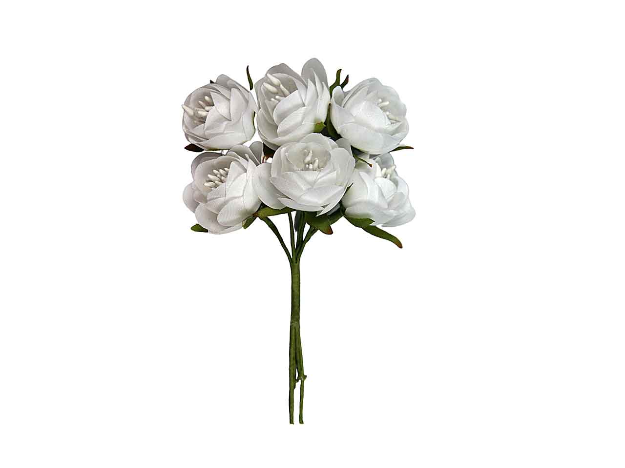 Mini rosa con semi bianca 36 pezzi l1755/wht