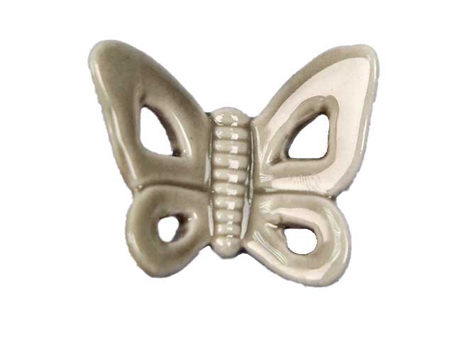 Farfalla porcellana c/magnete grigio l1717/gry