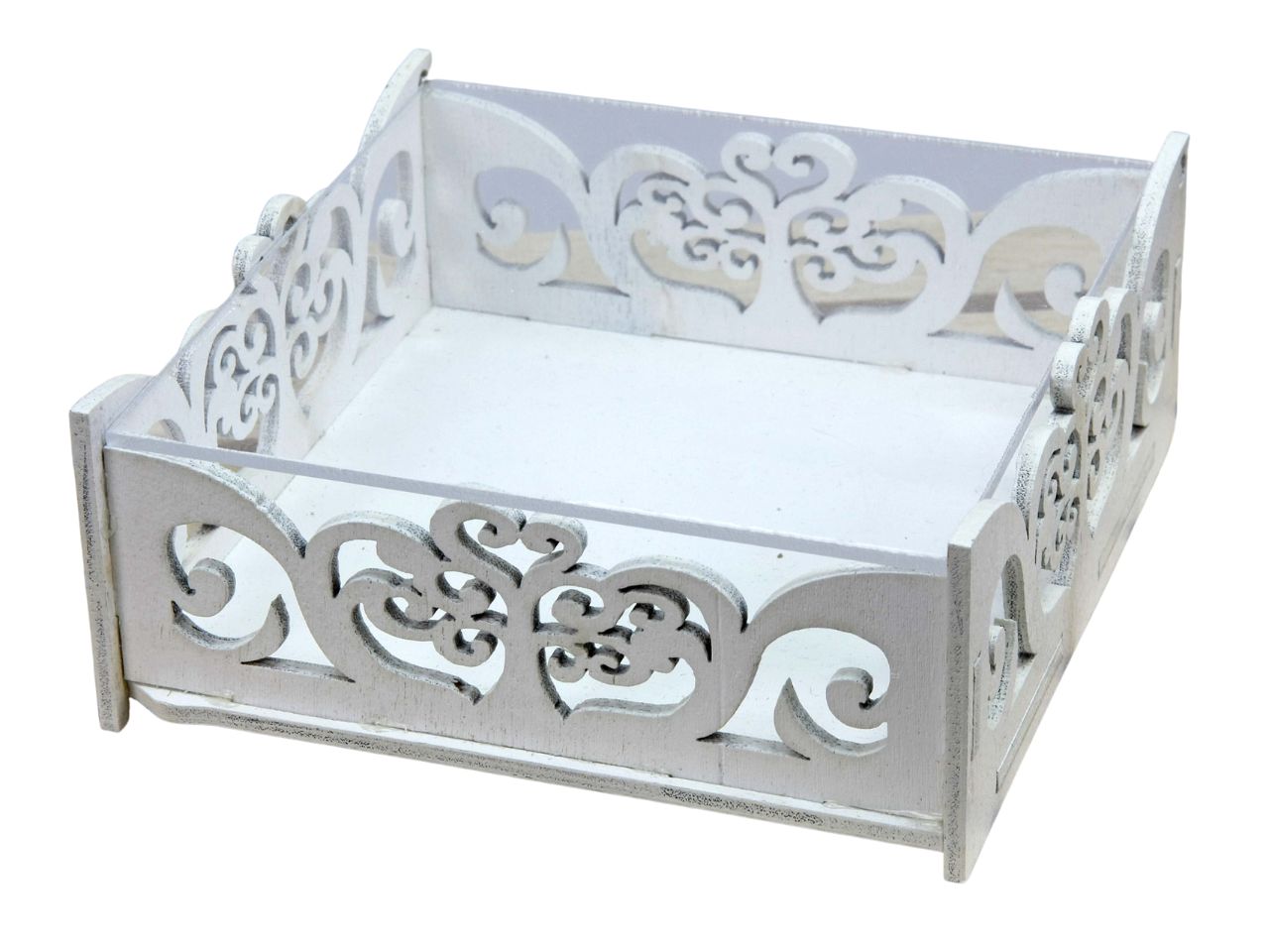 Scatola in legno con coperchio in plexiglass 8,5x8,5x3,5cm