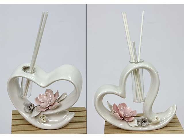Porcellana e fiori cuore prof.l1964