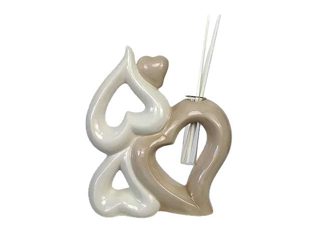 Profumatore cuore porcellana l2100