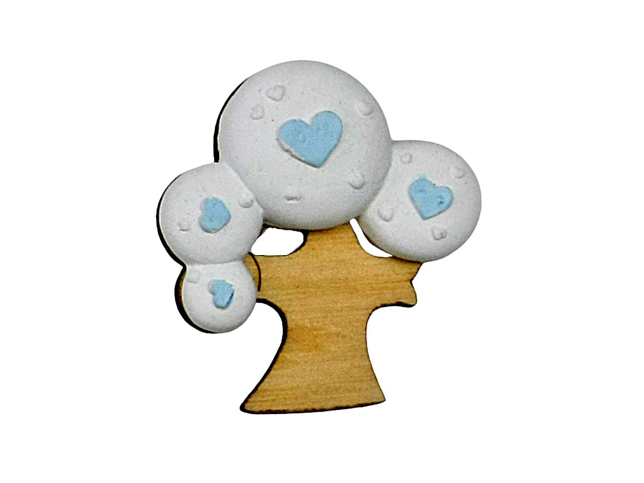 Dec.albero cuori azzurri l2162