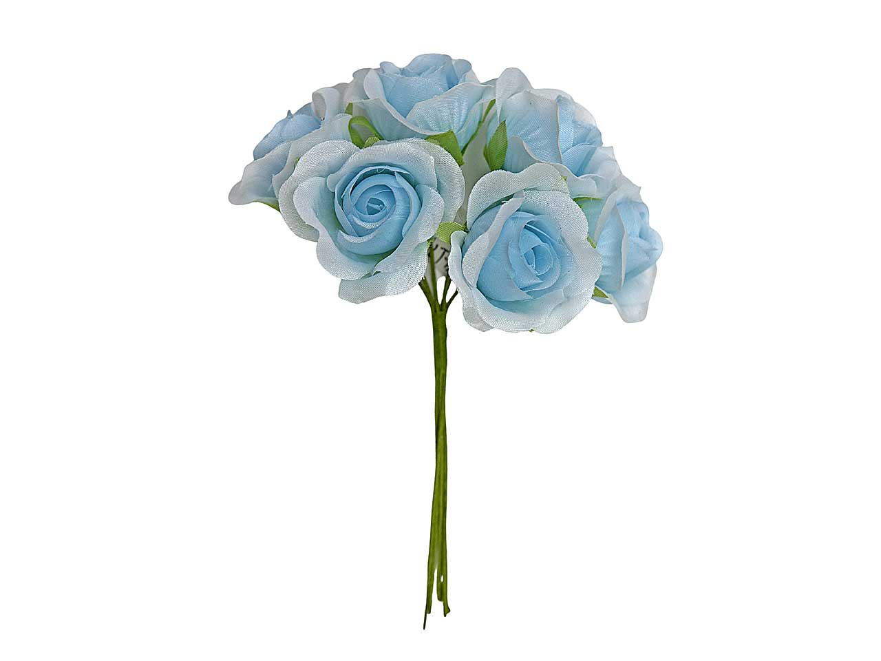Fiore rosa d.3,5cm azzurro 36 pezzi l2173/lt.bl