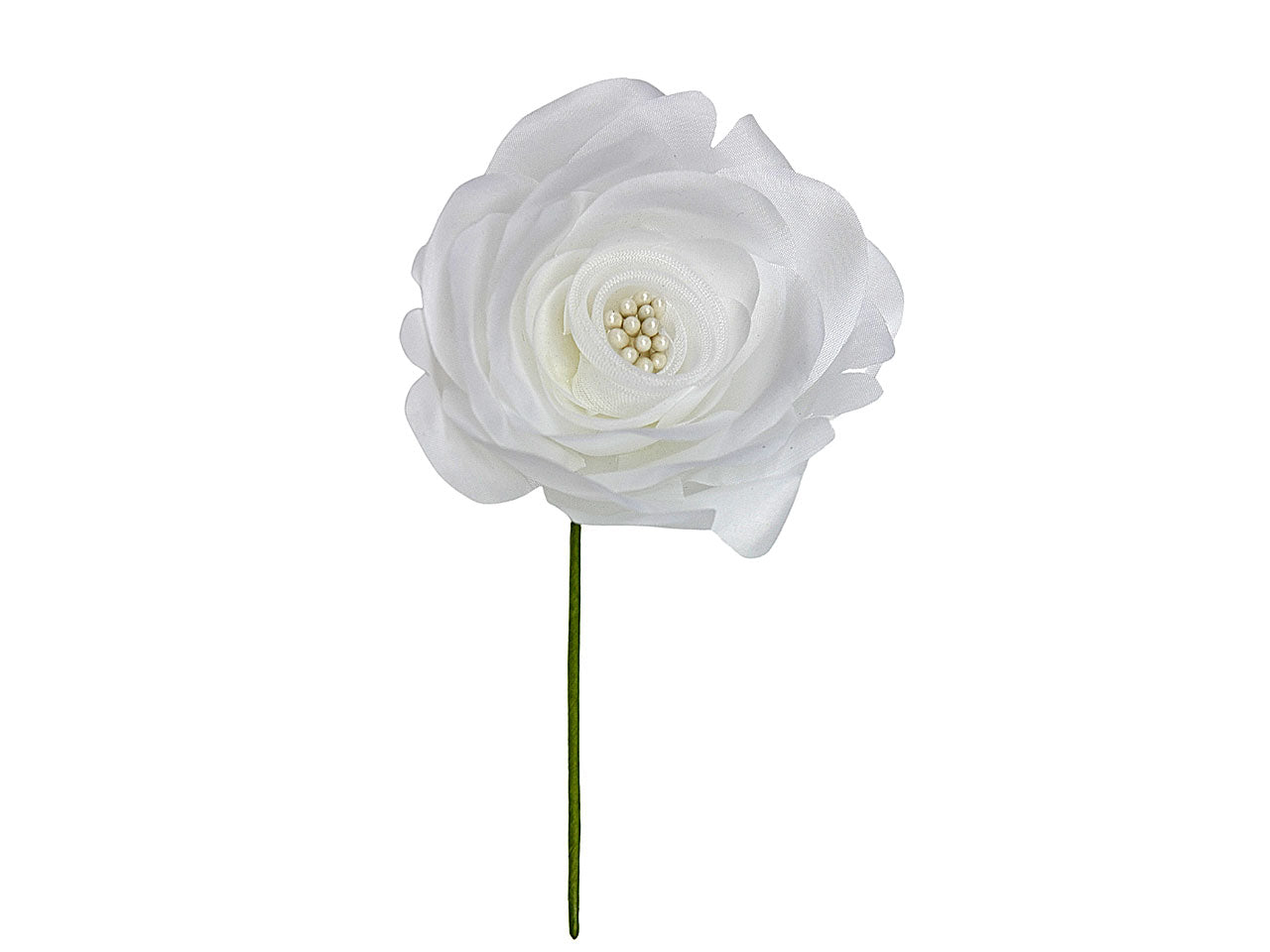 Rosa c/semi d.9cm bianco l2177/wht