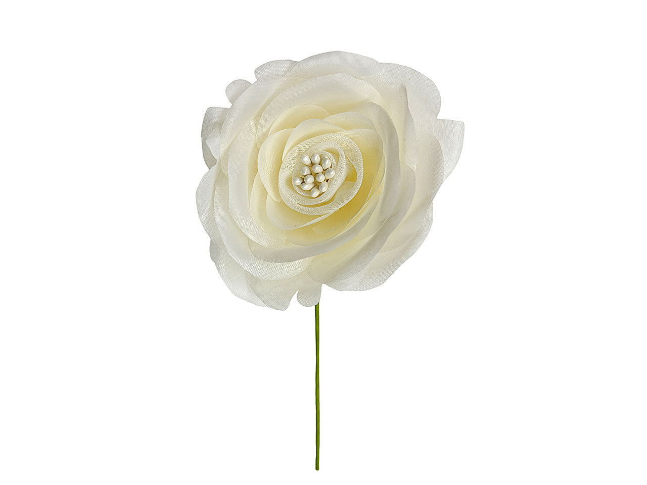 Rosa c/semi d.9cm avorio l2177/iv