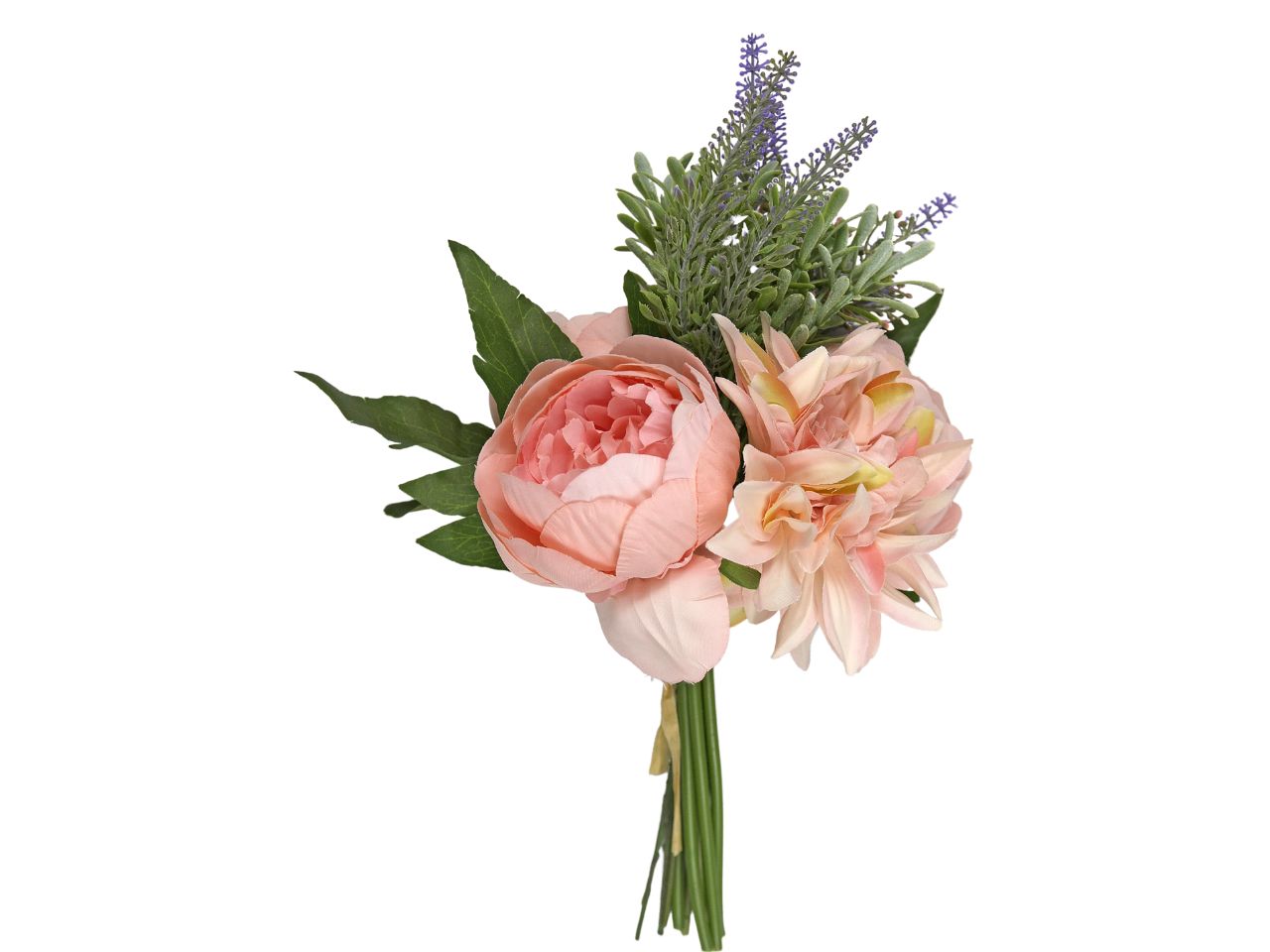 Bouquet dalia e peonie 36cm rosa