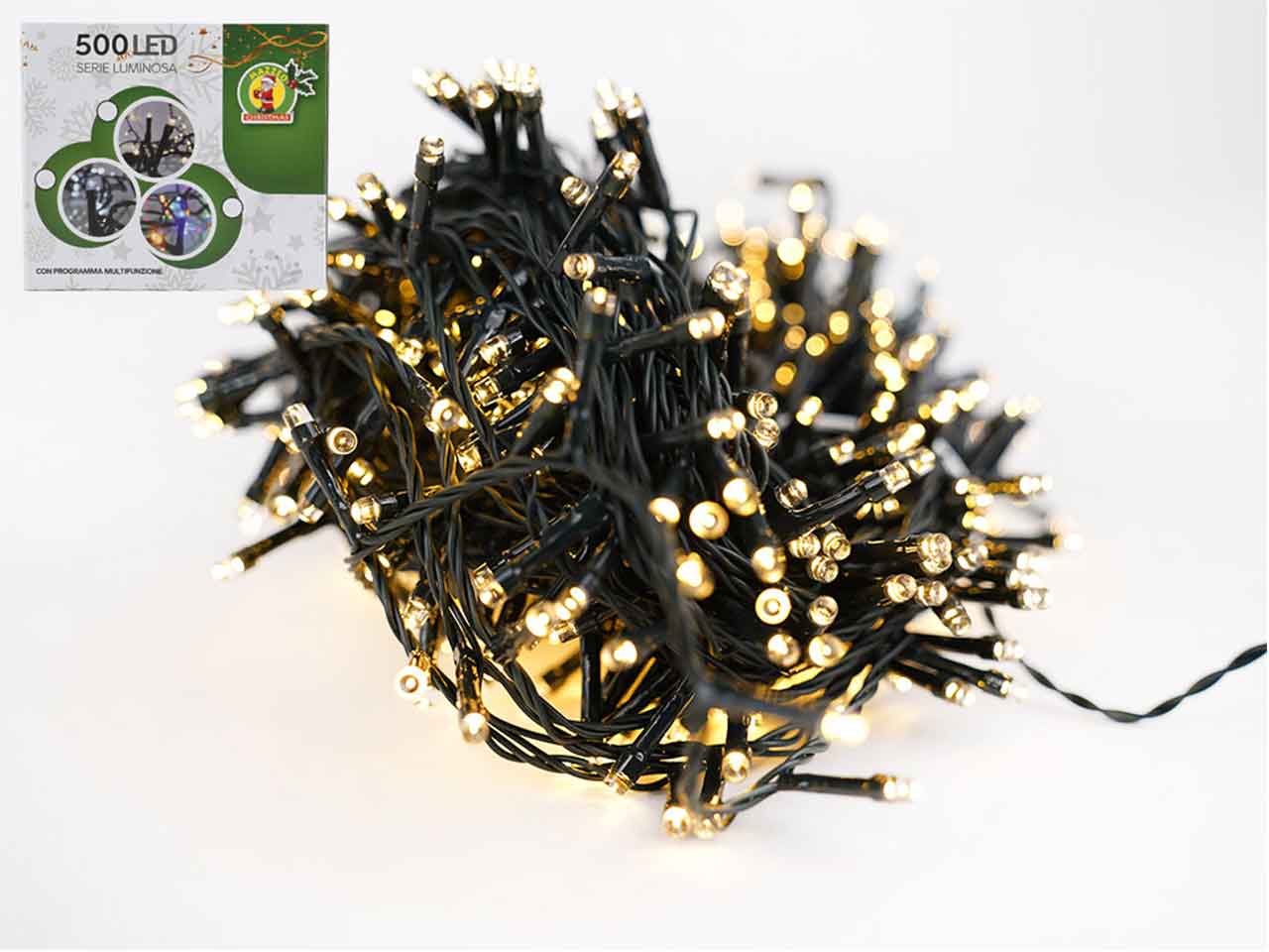 Catena luci 500led bianco caldo u.e.20745103