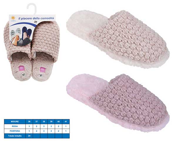 Pantofola donna argentera 36-41