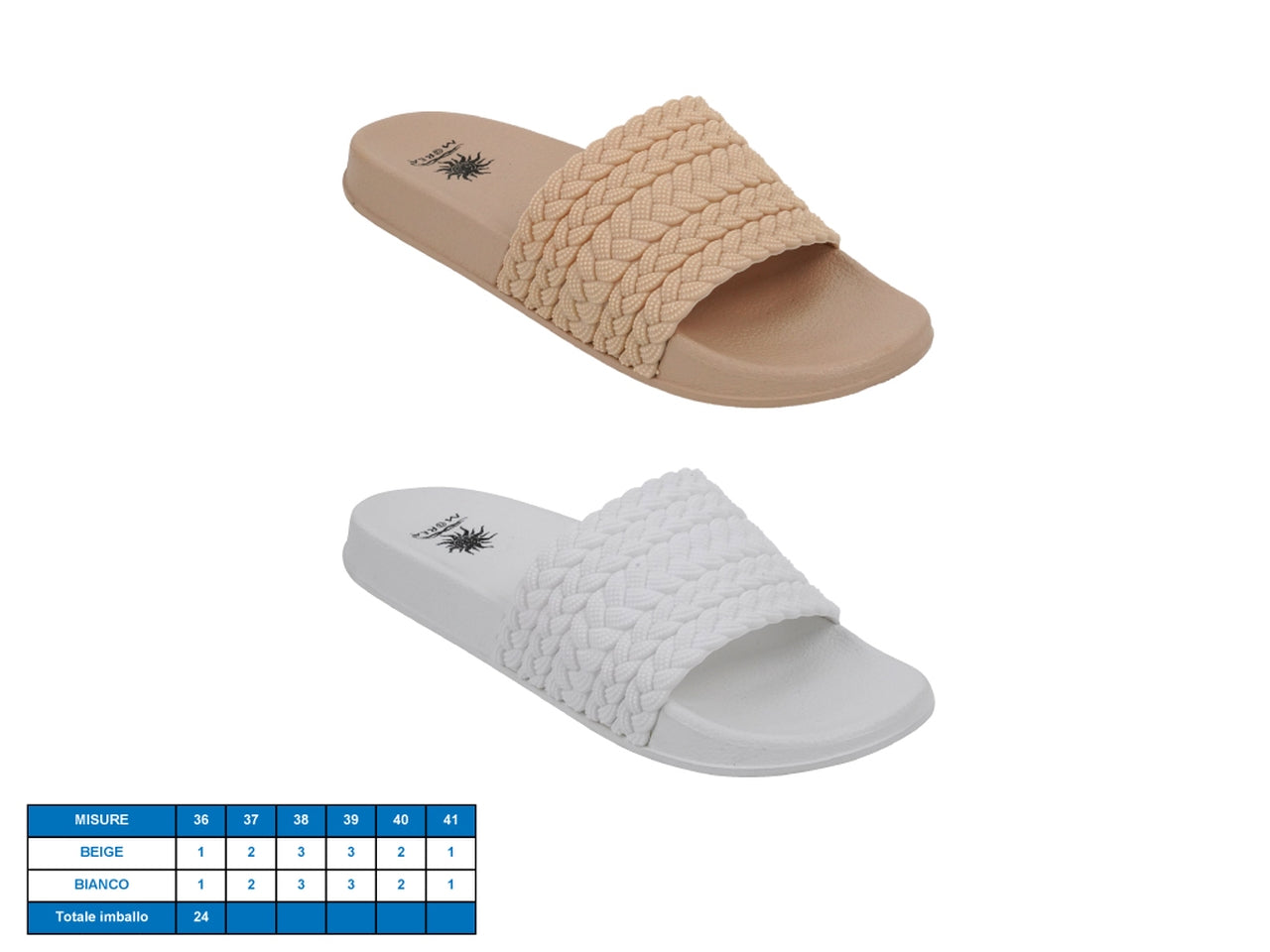 Ciabatta donna a fascia in gomma Savona, colori assortiti, taglie dal 36 al 41 - M@rea