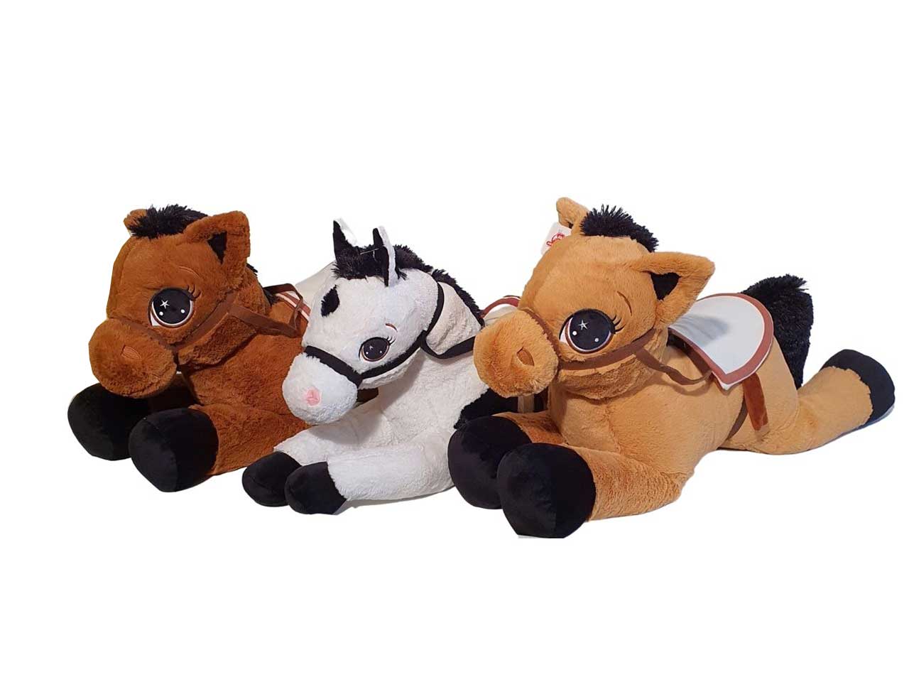 Peluche cavallo c/sella 80cm 21p50/80