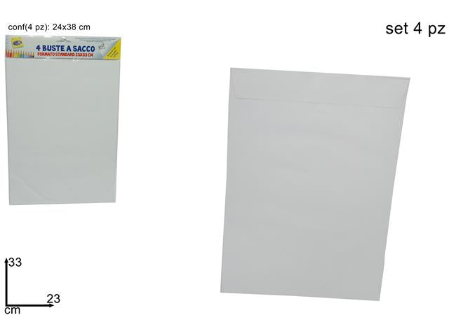 Buste a sacco 33x23cm  - 4 pezzi