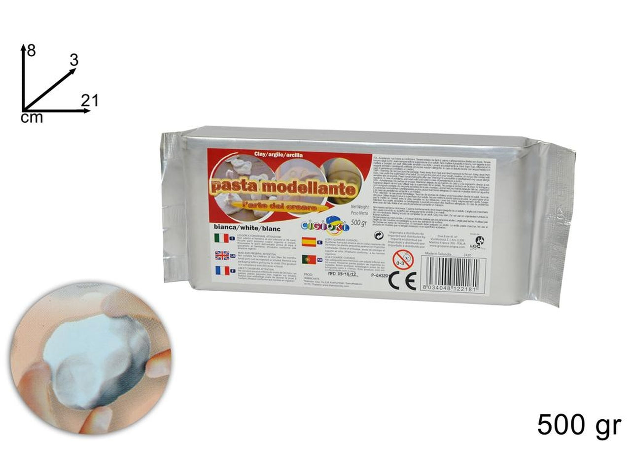 Pasta modellante bianca da 500gr