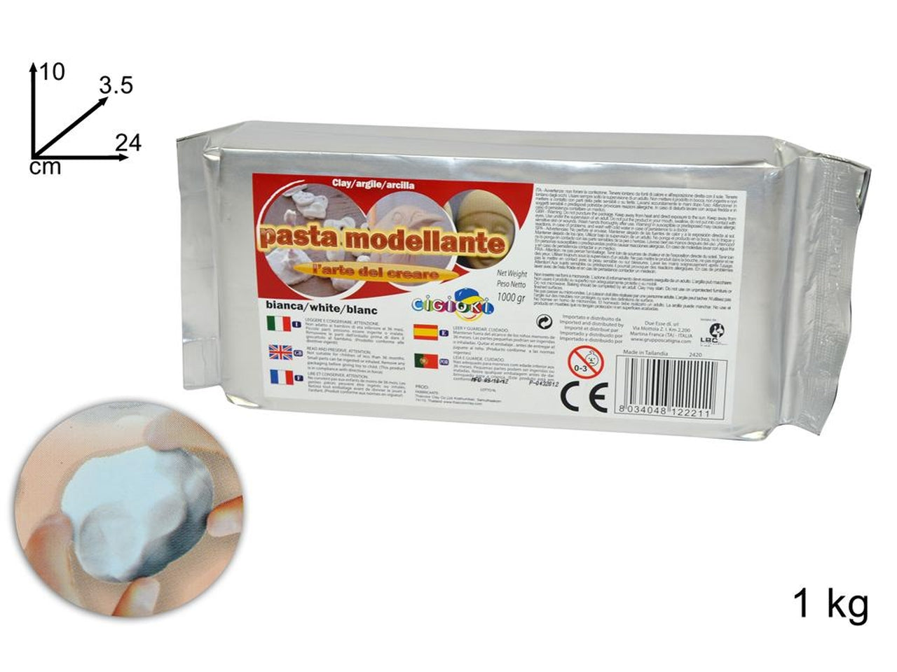 Pasta modellante bianca da 1kg