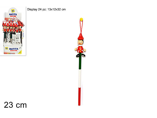 Burattino matita italia 23cm.