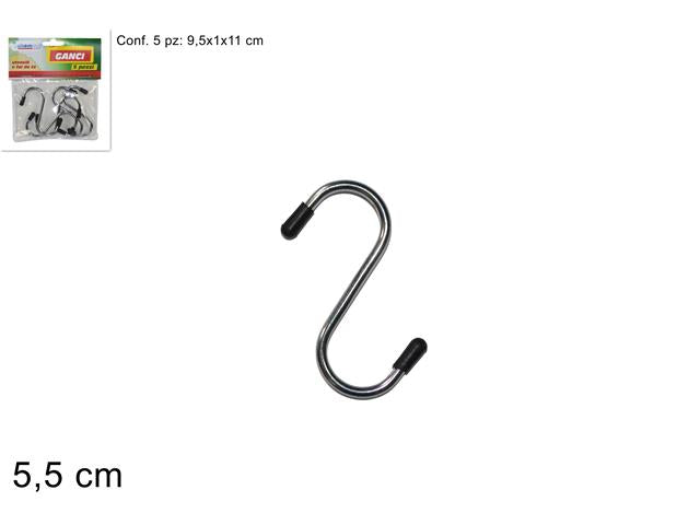 Ganci ferro 5,5cm 5 pezzi