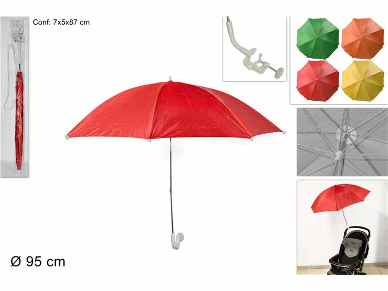 Ombrellone da spiaggia parasole 95cm