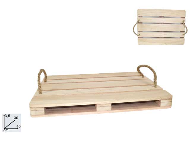 Pedana legno c/manici 30x40cm