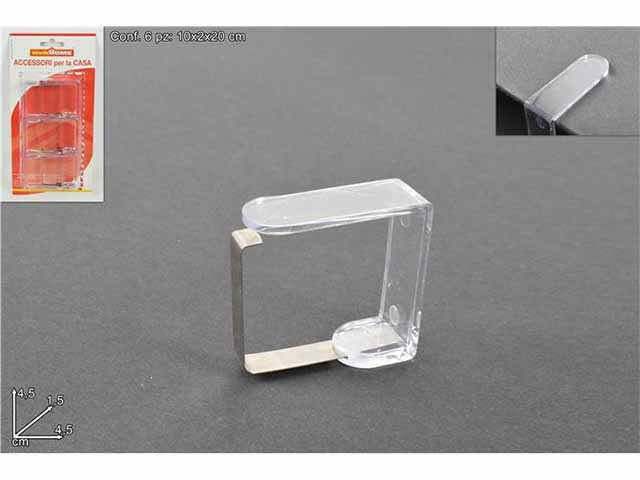 Fermatovaglia metallo 6 pezzi gi004754