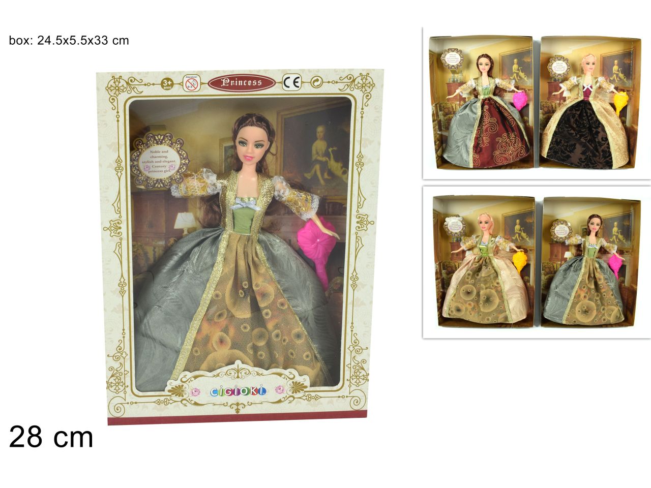 Bambola principessa 28cm