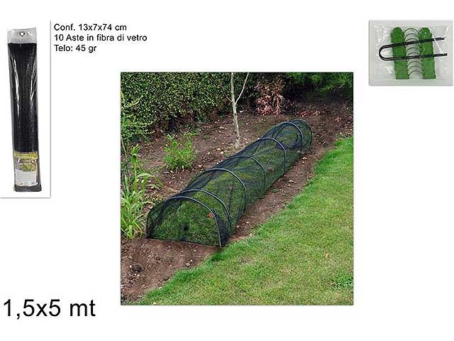 Tunnel proteggi piante 1,5x5mt al005503
