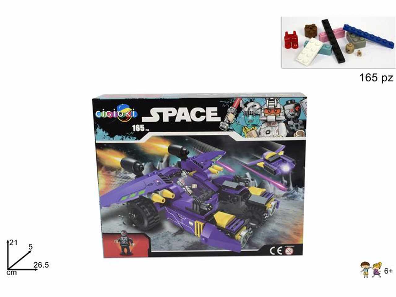 Costruzioni spazio 165 pezzi mi013656