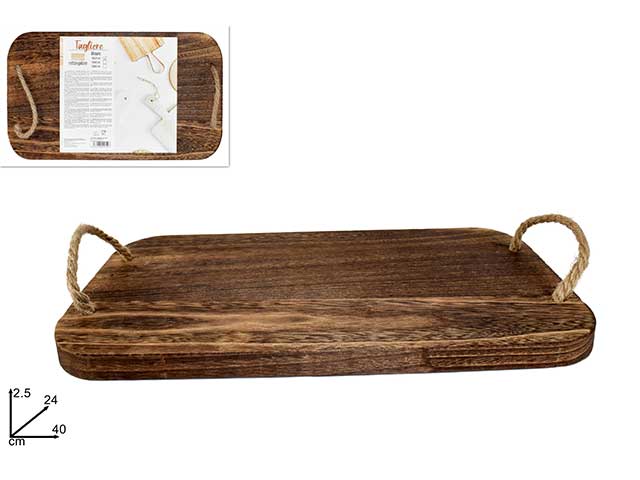 Tagliere rett.legno 40cm gi005072