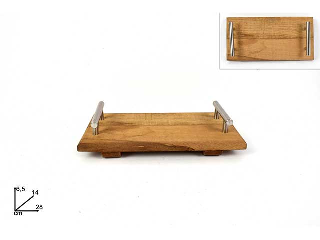 Vassoio legno rett.c/manici mo000881b