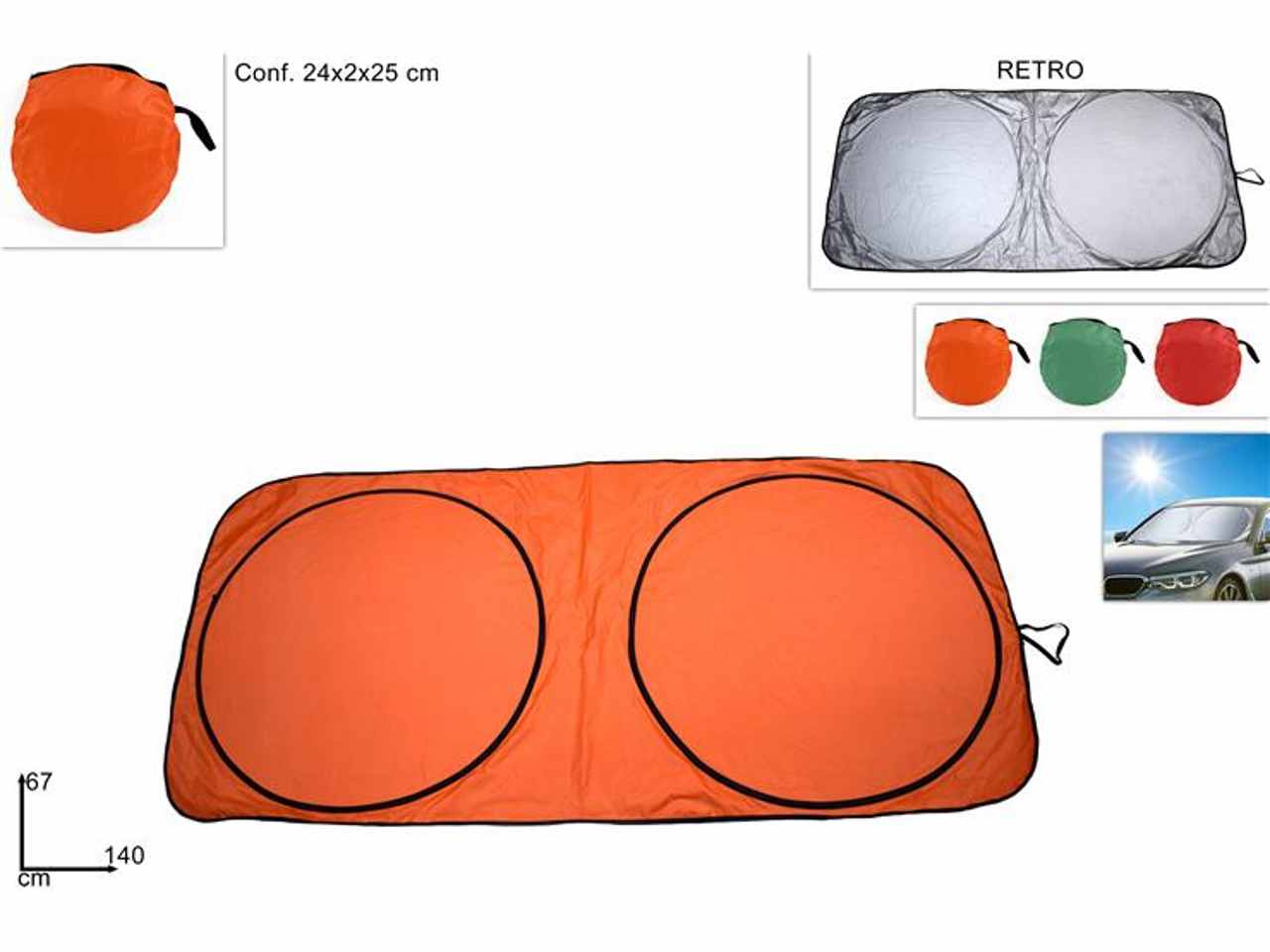 Parasole auto colorato