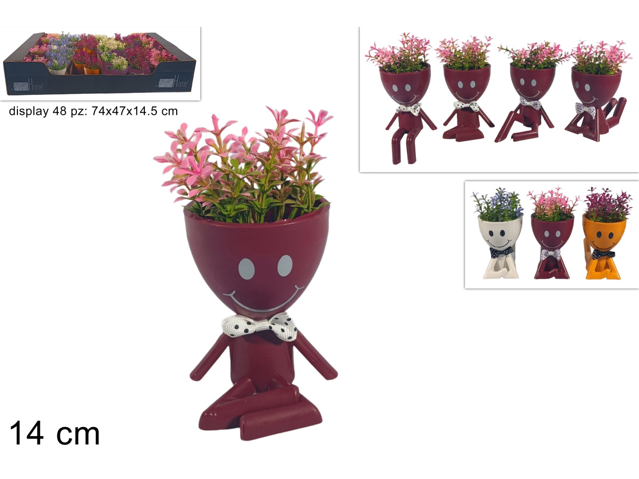 Omino h.14cm vaso con pianta