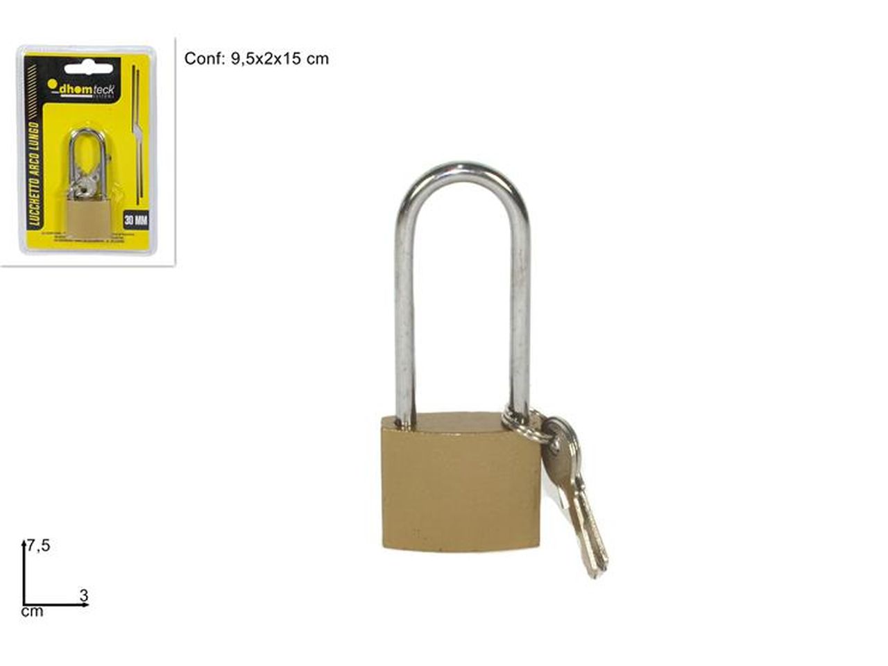Lucchetto 30mm arco lungo