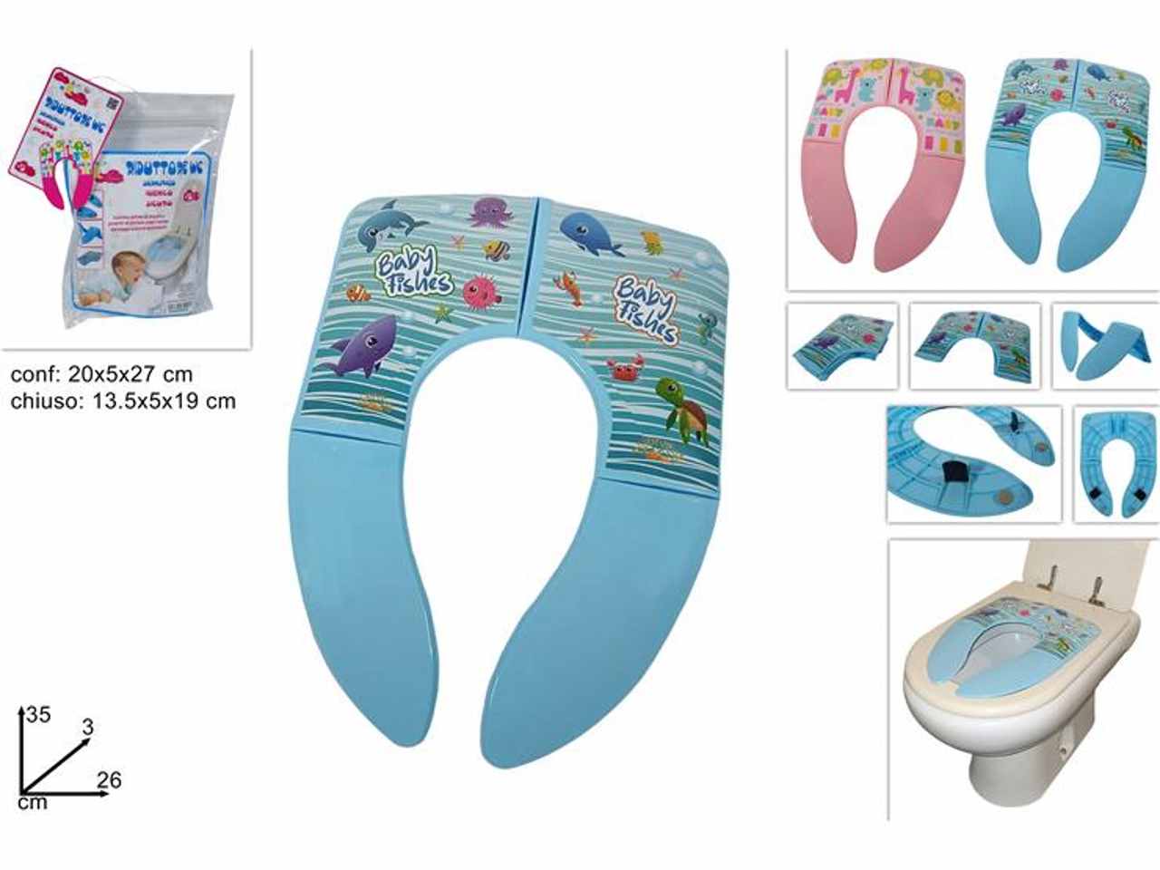 Riduttore per water richiudibile per bambini