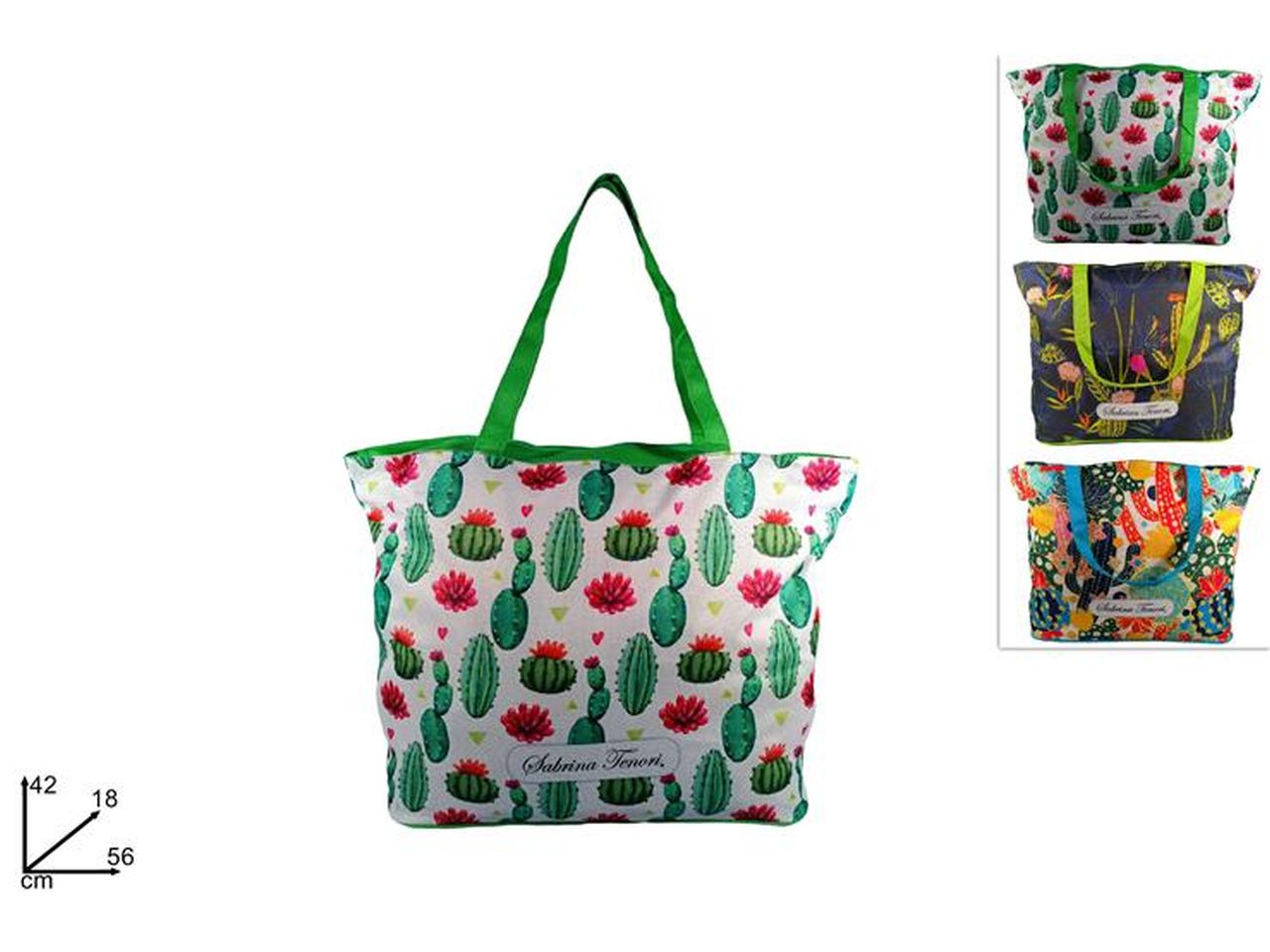 Borsa mare fantasia cactus