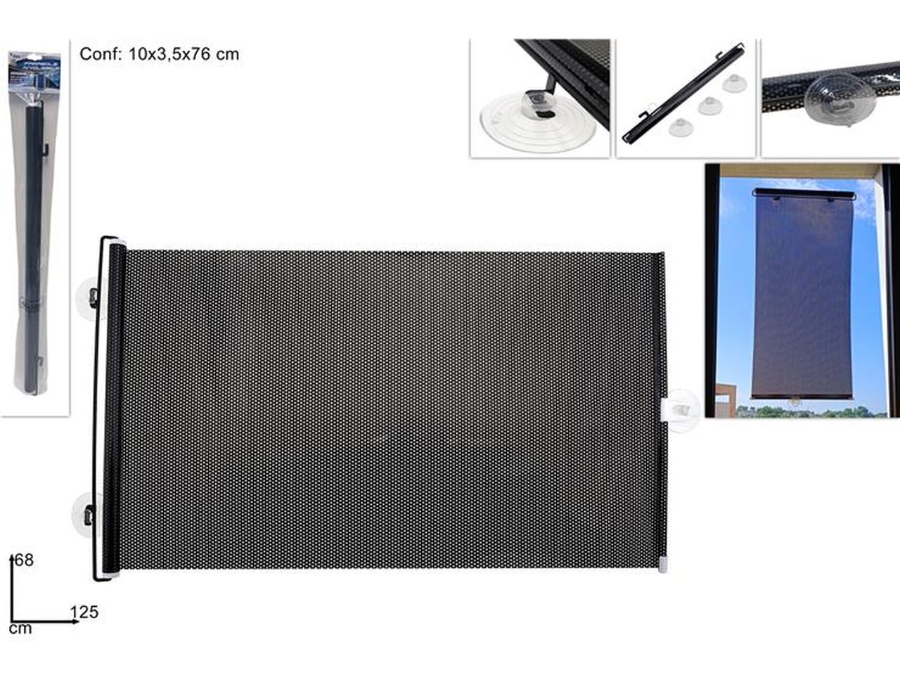 Parasole in pvc avvolgibile 68x125cm