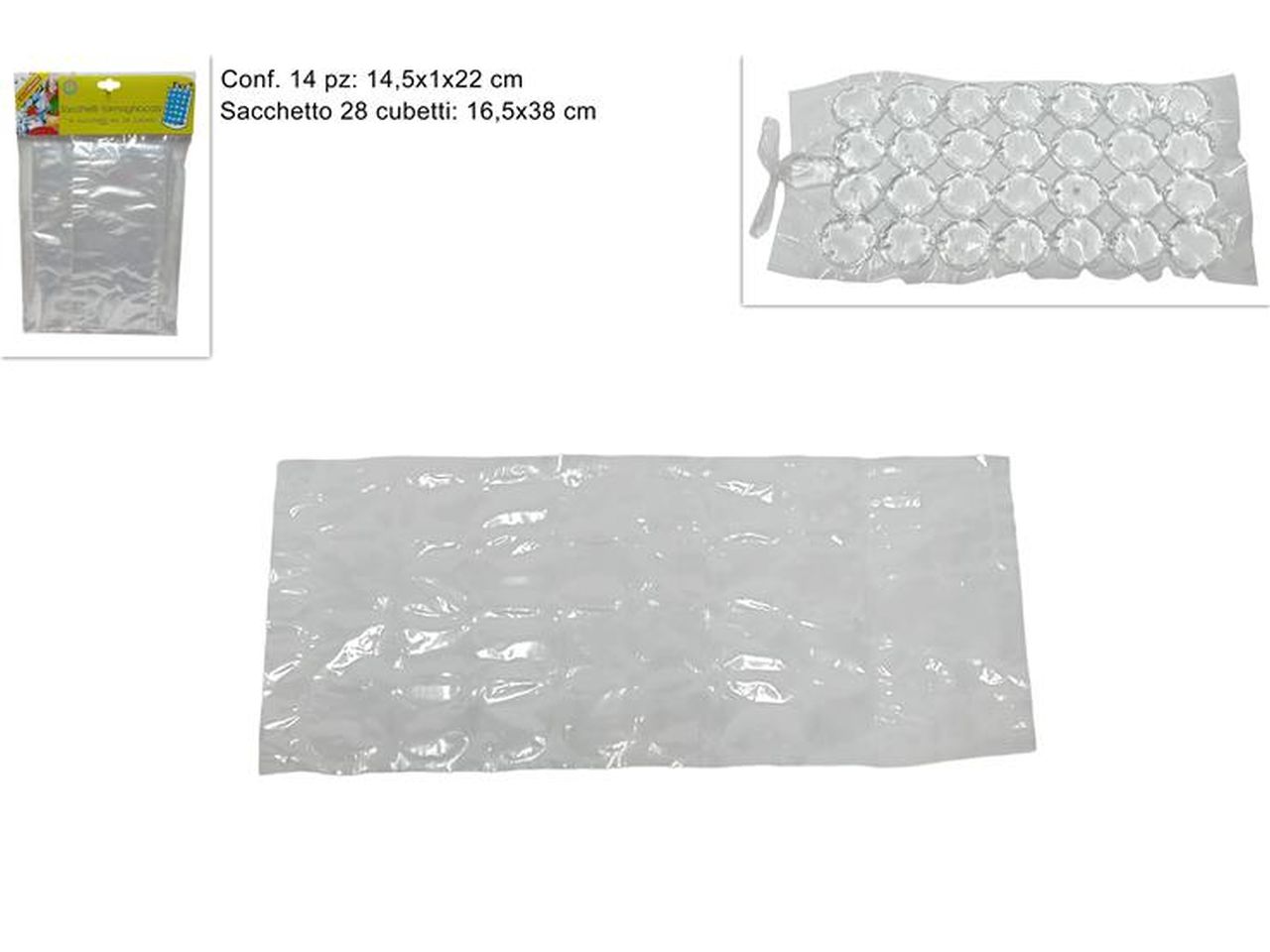 Sacchetti da 28 cubetti ghiaccio set da 12 pezzi